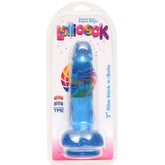 Lollicock 7 Inch Slim Stick with Balls Berry Ice Dildo
